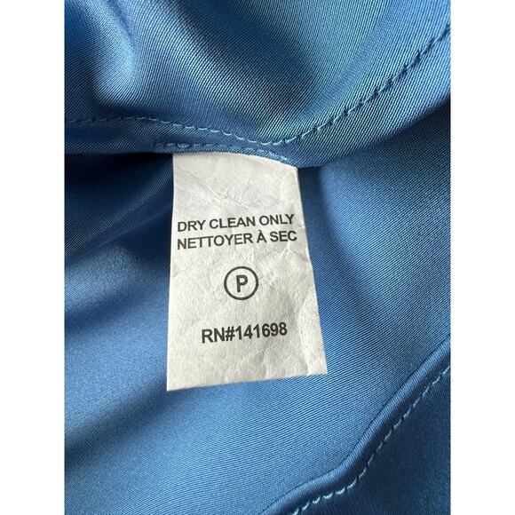 Ramy Brooks NWT Abigail Blue Cowl Neck Satin Blouse Tank Top Cami size XL - Picture 10 of 14